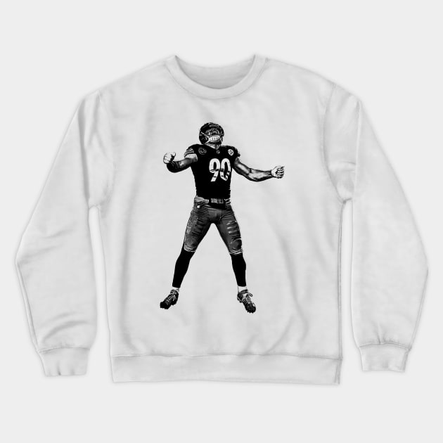 Tj Watt || Vintage Pencil Drawing Crewneck Sweatshirt by Zluenhurf